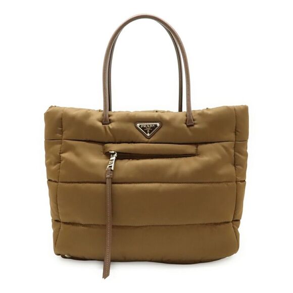 Prada Nylon Leather Tote Bag - Picture 1 of 7